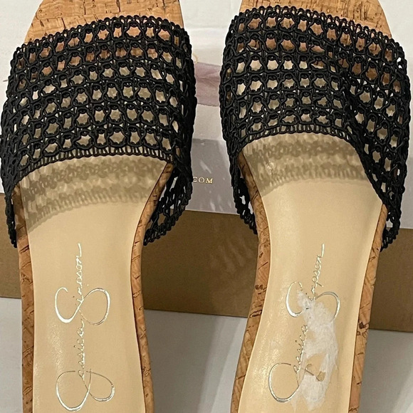 Jessica Simpson Stretch Crochet Slide Sandals size 5.5 - Picture 2 of 12